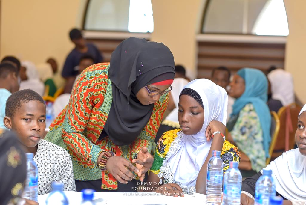 Community outreach session with local children